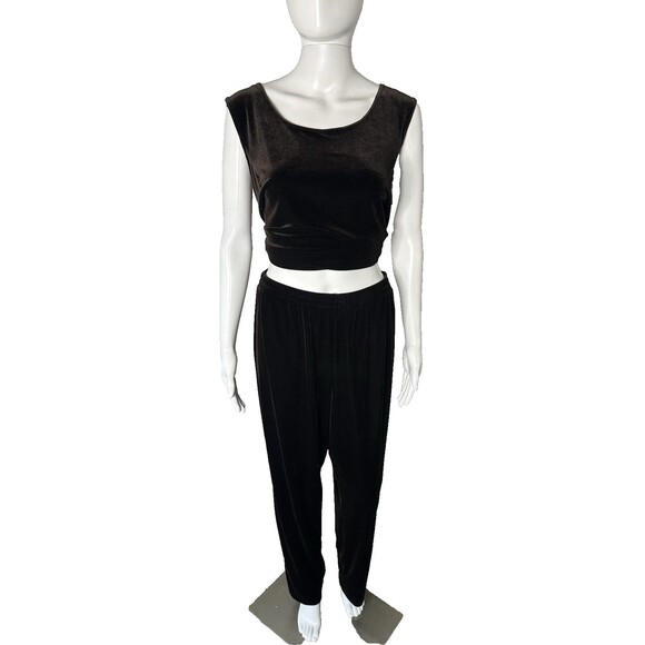 R&M Richards by Karen Wong 2 Piece Set Top & Pants Women's 12 Brown Loungewear - Picture 8 of 8